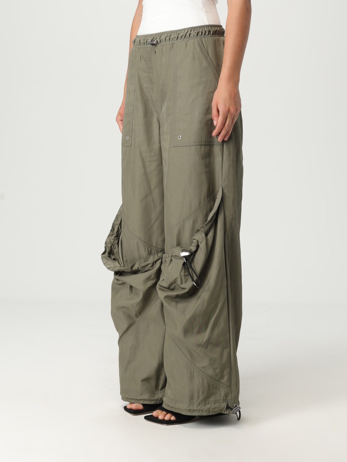 THE ATTICO PANTALON: Pantalon femme The Attico, Vert - Img 3