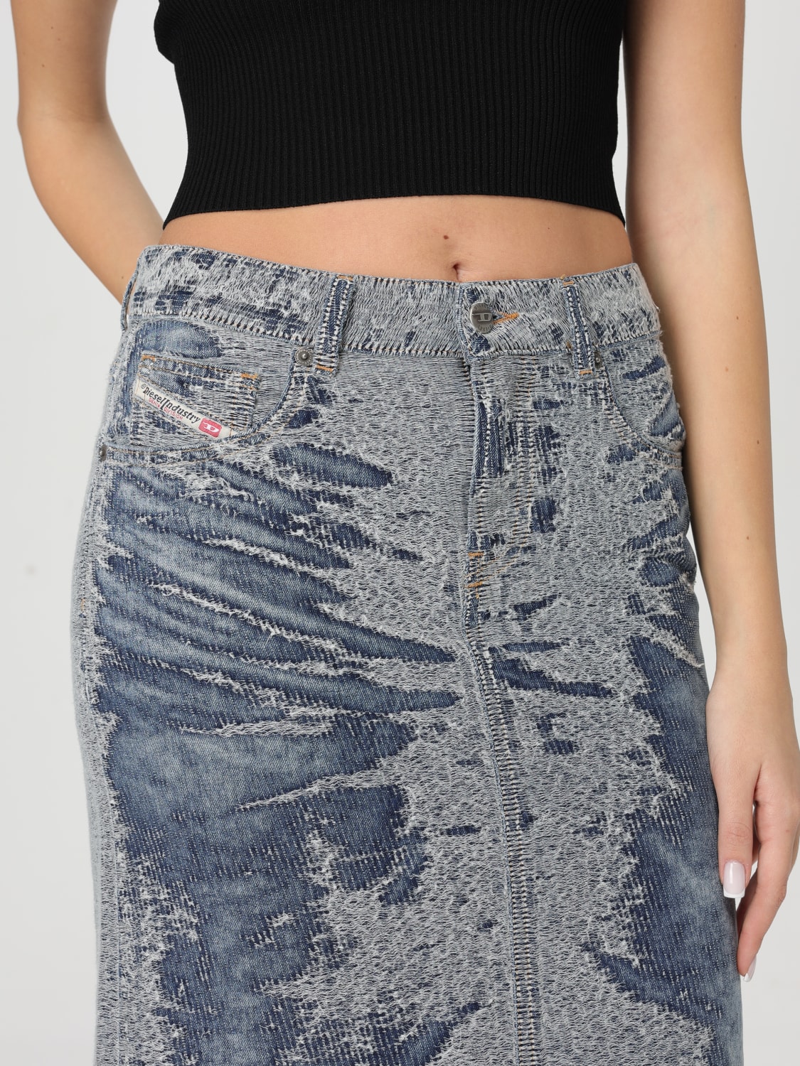 スカート DIESEL Woman Skirt Blue A17063007W4 01 DIESEL: Skirt woman - Blue | Diesel skirt A17063007W4 online