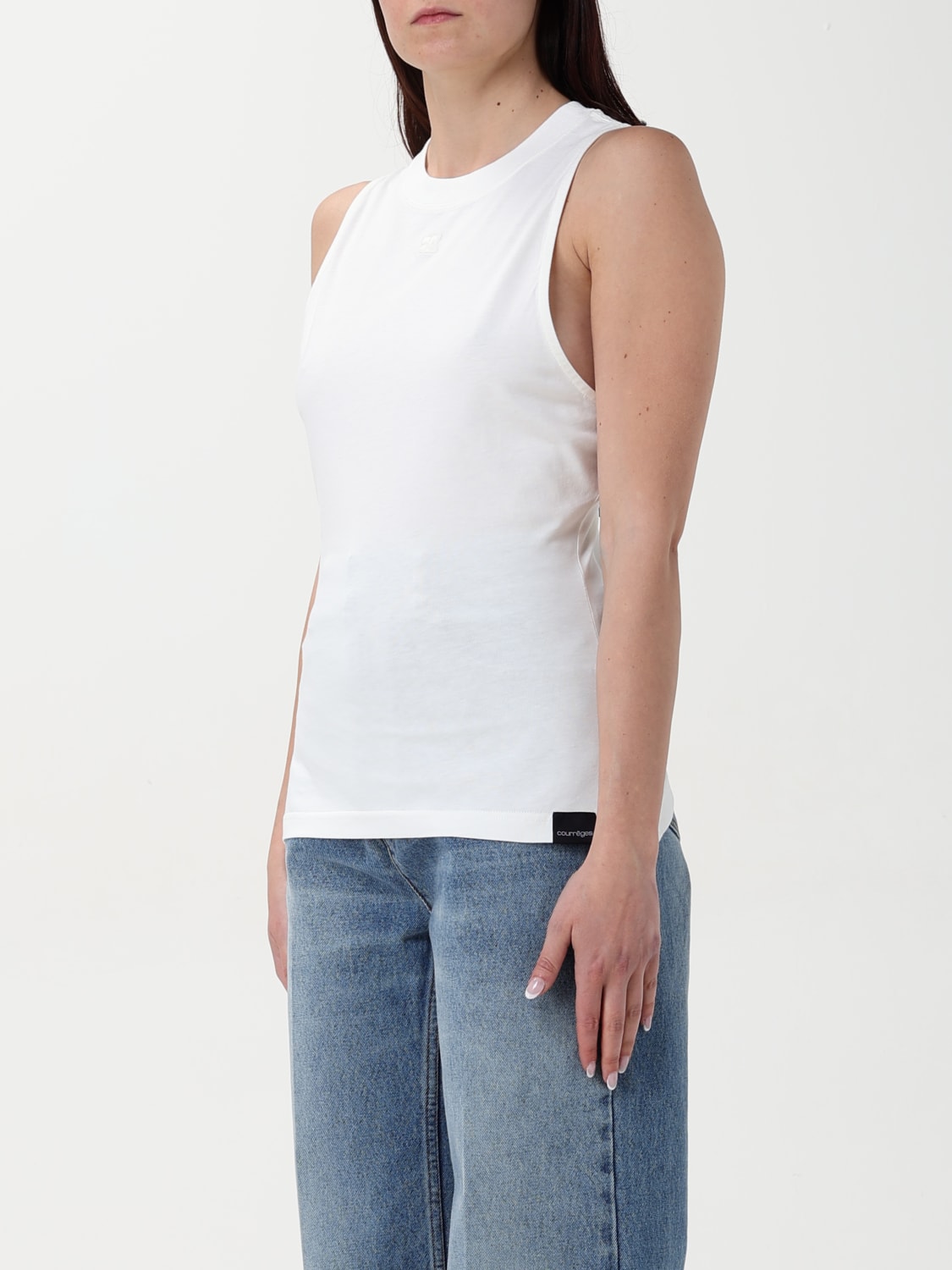 COURRÈGES TOP: Top woman CourrÈges, White - Img 4