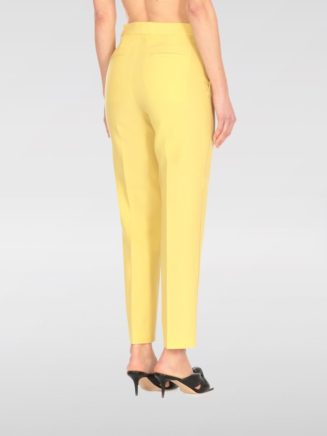 パンツ FABIANA FILIPPI Woman Pants Yellow PAD265F456D796 0149 Fabiana Filippi Cotton Trousers Pants Yellow | Wanan Luxury