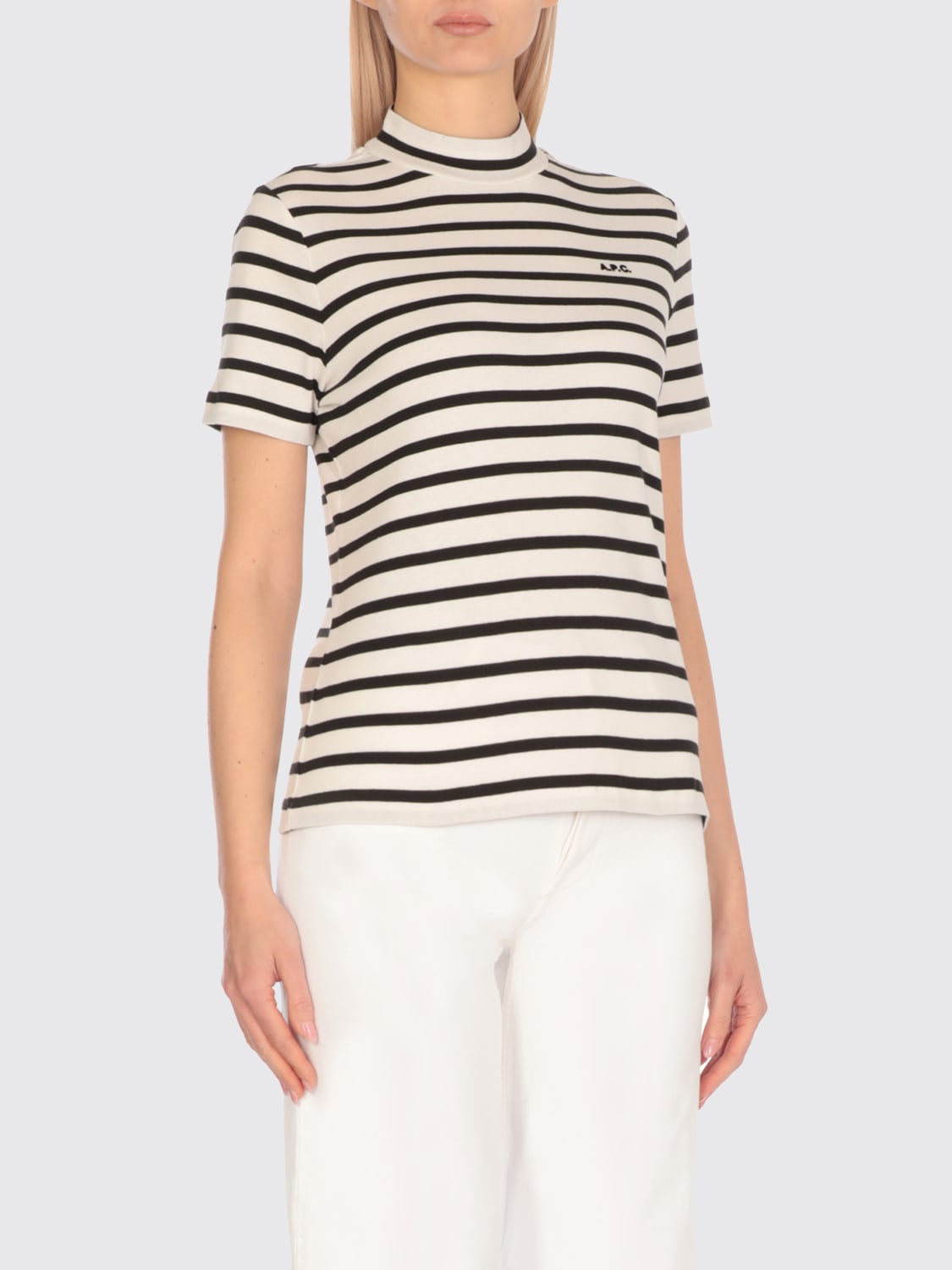 Tシャツ・カットソー A.P.C. Woman T-Shirt Beige COHCAF26348 TAT A.P.C.: T-shirt woman - Beige | A.P.C. t-shirt COHCAF26348