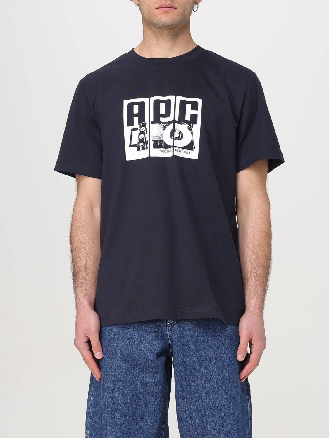 Tシャツ・カットソー A.P.C. Men T-shirt Blue COBQXM26485 IAK Platine T-shirt | A.P.C.
