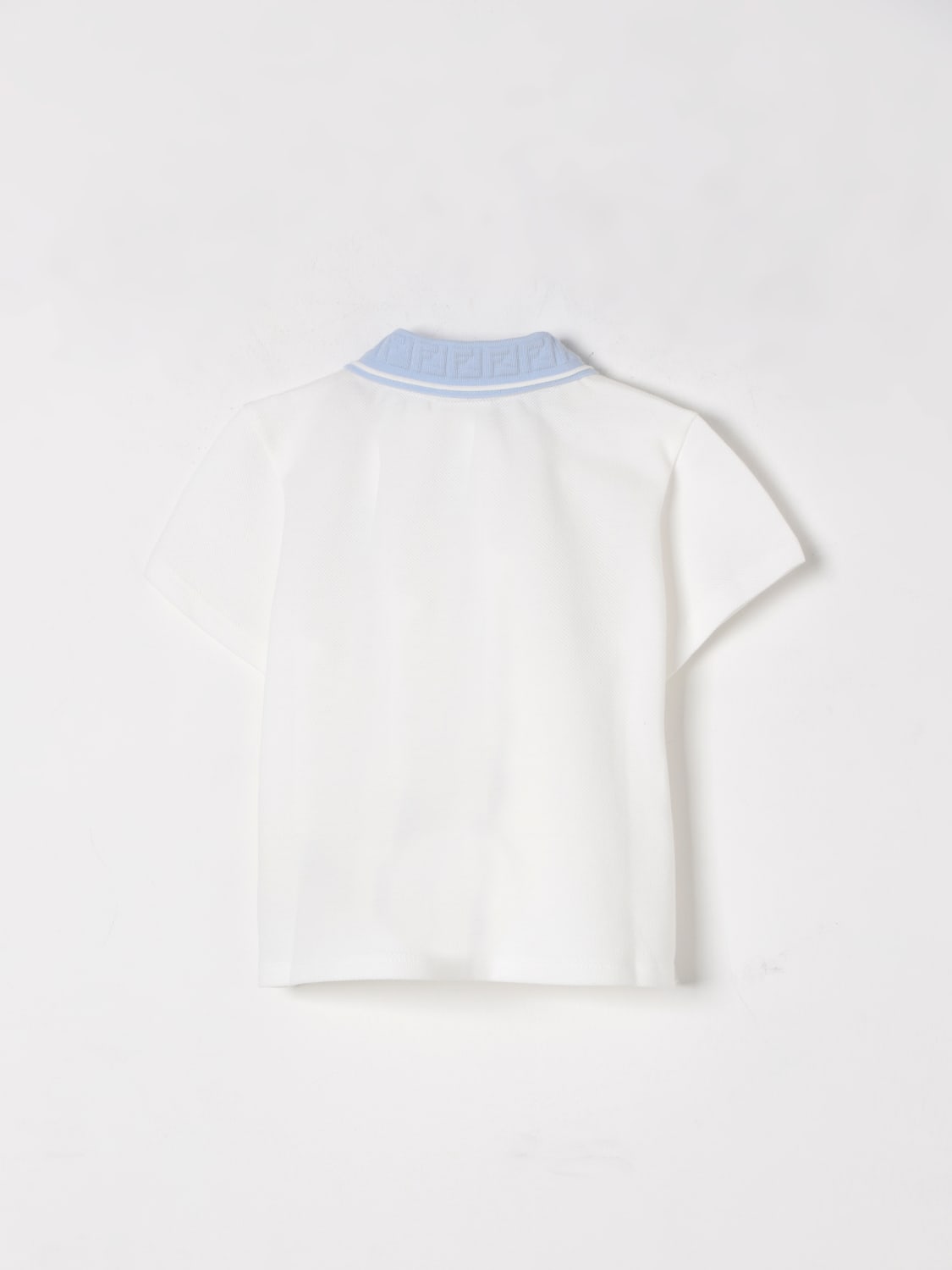キッズ用トップス FENDI WHITE COTTON T-SHIRT Fendi White T-shirt For Kids With Logo | italist
