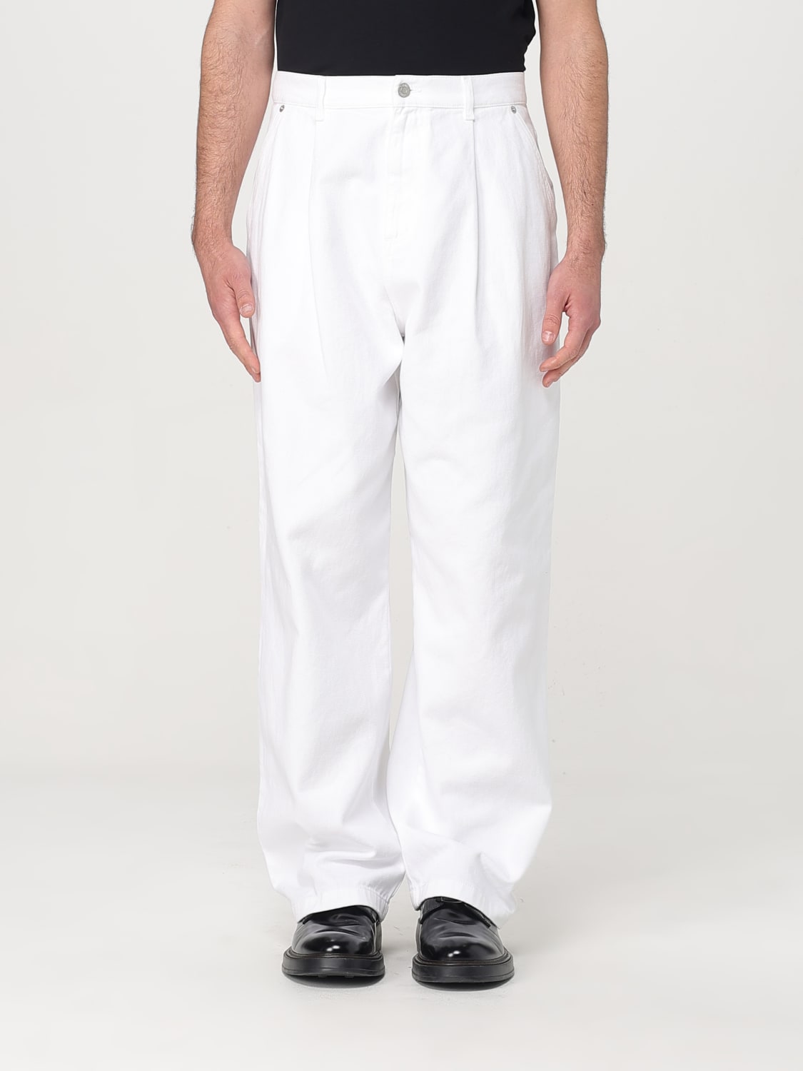 MOSCHINO COUTURE JEANS: Hose herren Moschino Couture, Weiß - Img 1