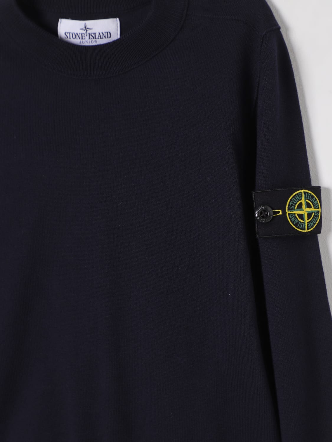 STONE ISLAND JUNIOR PULLOVER: Pullover kinder Stone Island Junior, Blau - Img 3