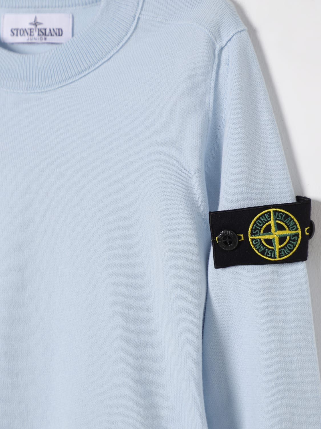 STONE ISLAND JUNIOR PULLOVER: Pullover kinder Stone Island Junior, Himmelblau - Img 3