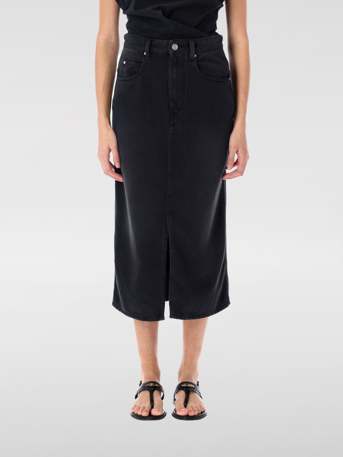 ISABEL MARANT 半身裙: 半身裙 女士 Isabel Marant, 黑色 - Img 1