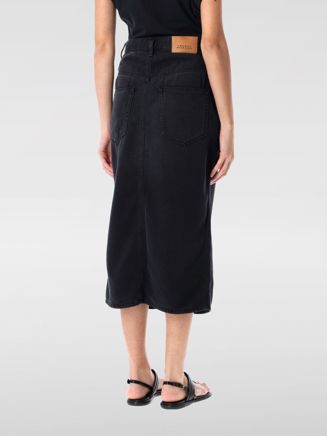 ISABEL MARANT 半身裙: 半身裙 女士 Isabel Marant, 黑色 - Img 2