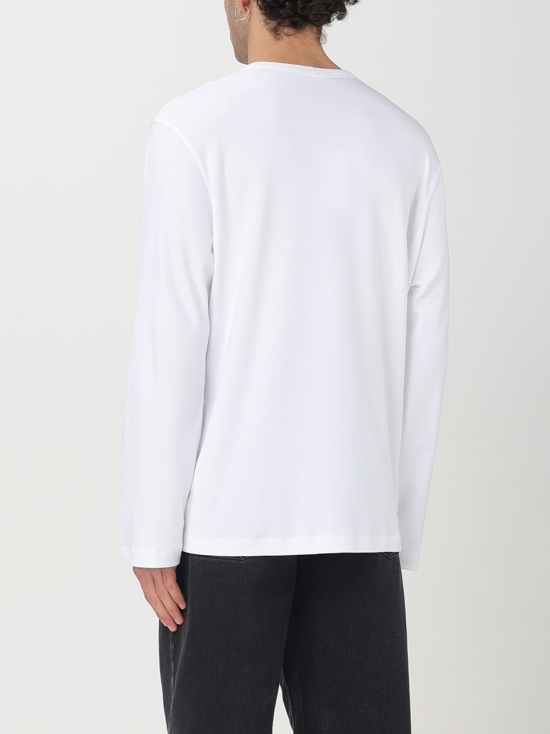 HELMUT LANG SWEATER: Helmut Lang cotton sweater with logo, White - Img 2