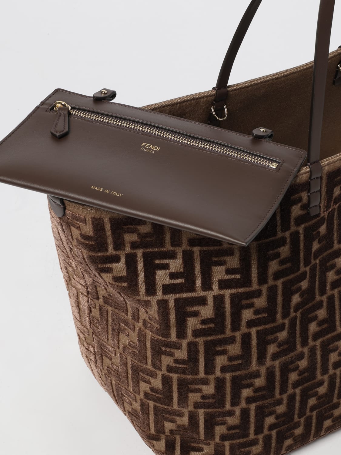 FENDI TOTE BAG: Shoulder bag woman Fendi, Brown - Img 4
