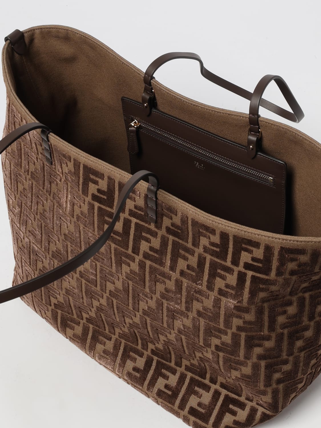 FENDI TOTE BAG: Shoulder bag woman Fendi, Brown - Img 5