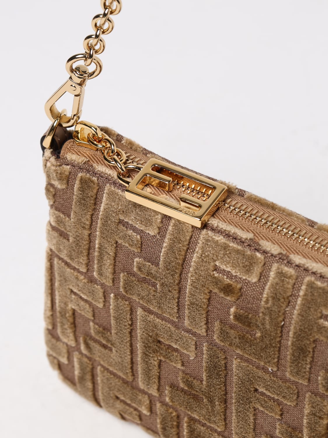 FENDI MINI BAG: Clutch woman Fendi, Beige - Img 4