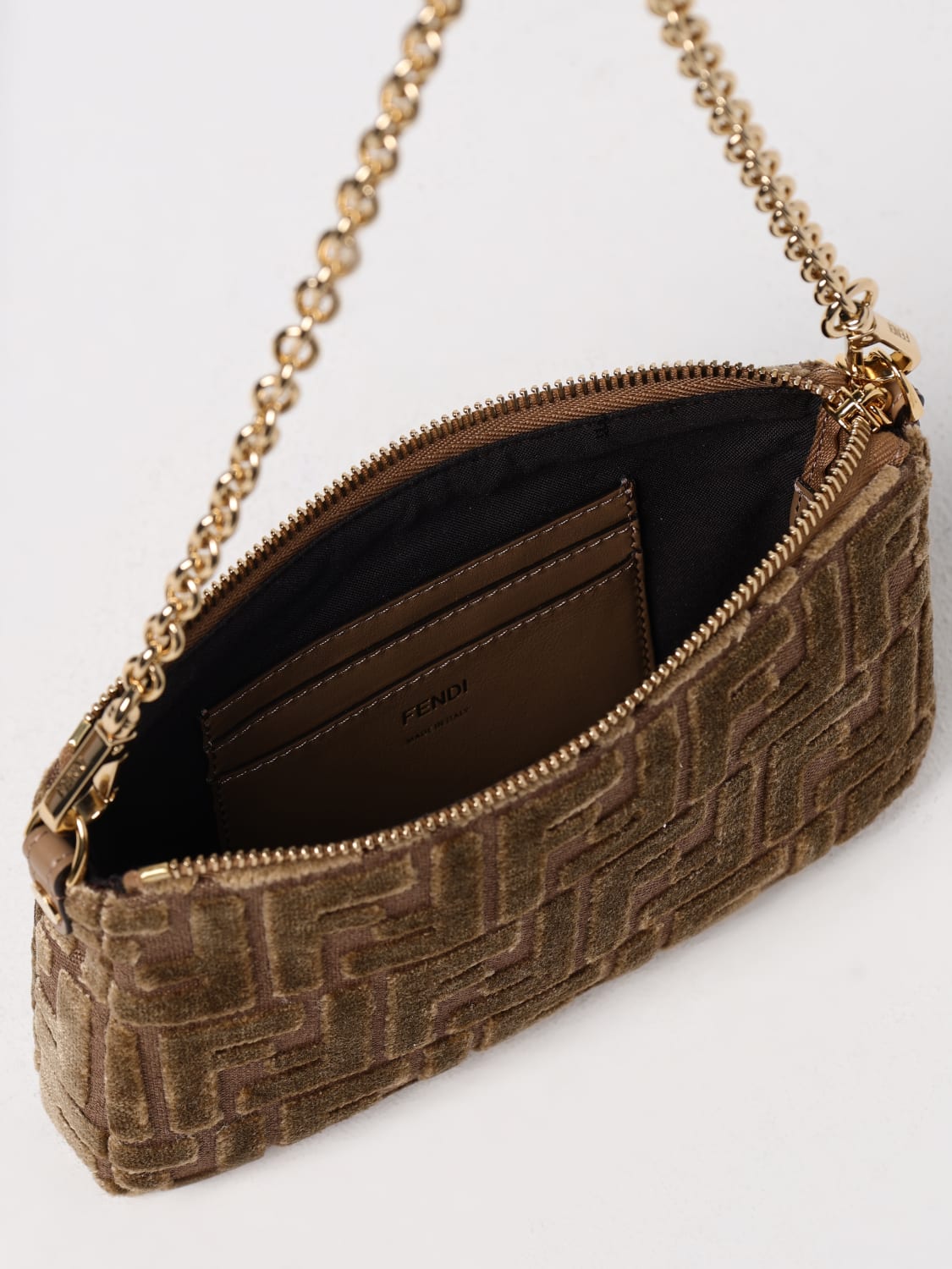 FENDI MINI BAG: Clutch woman Fendi, Beige - Img 5