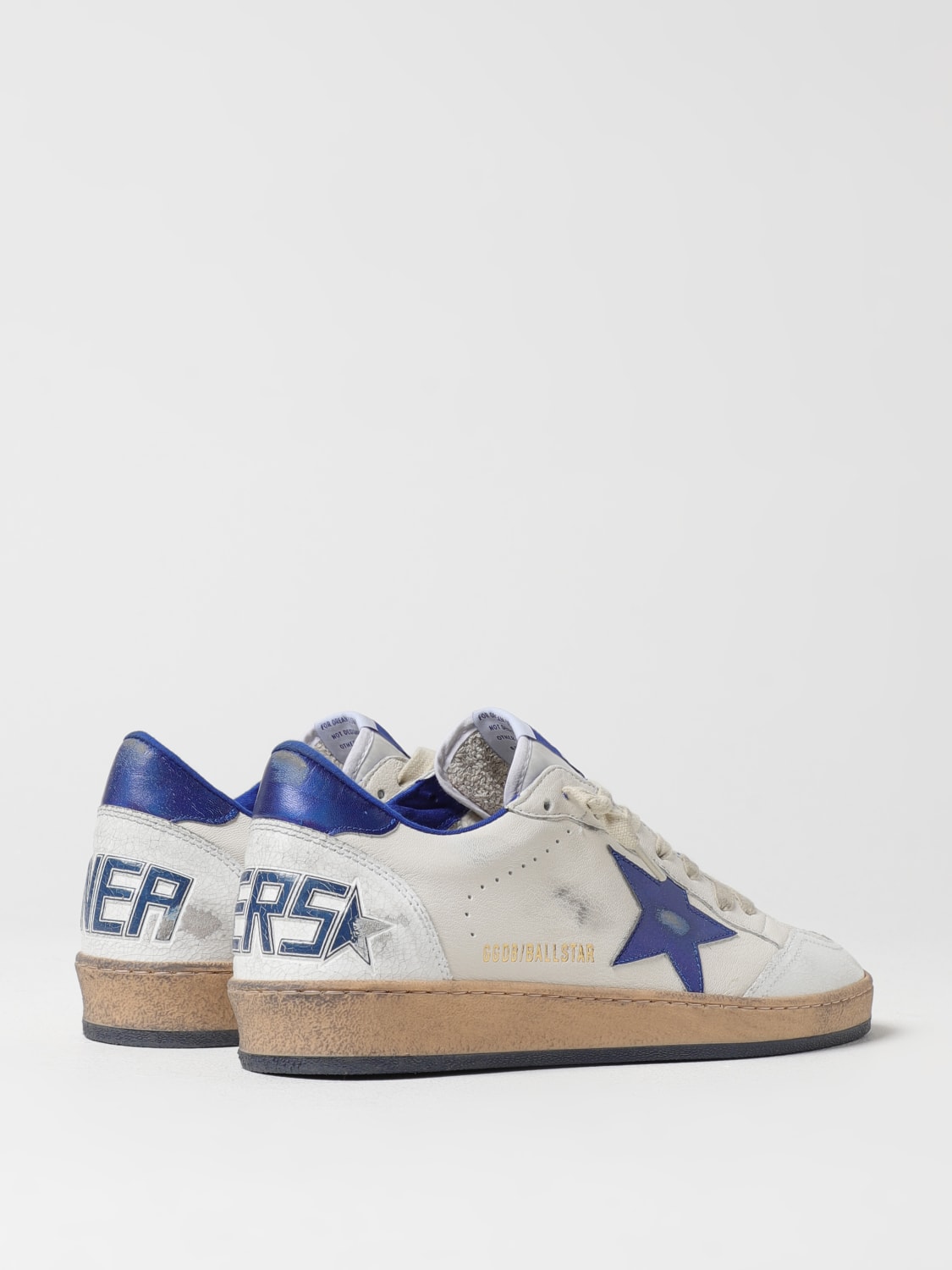 GOLDEN GOOSE SNEAKERS: Sneakers Ball Star Golden Goose in pelle used , Blue - Img 3