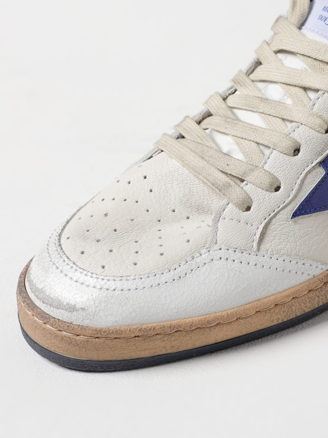 GOLDEN GOOSE SNEAKERS: Sneakers Ball Star Golden Goose in pelle used , Blue - Img 4