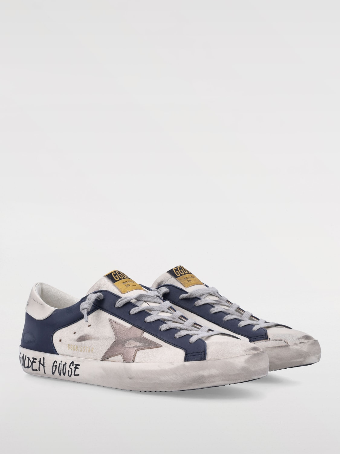 Golden Goose｜SNEAKERS (GWF00796 F006367 10100) Men's Ball Star Wishes in white nappa leather with green