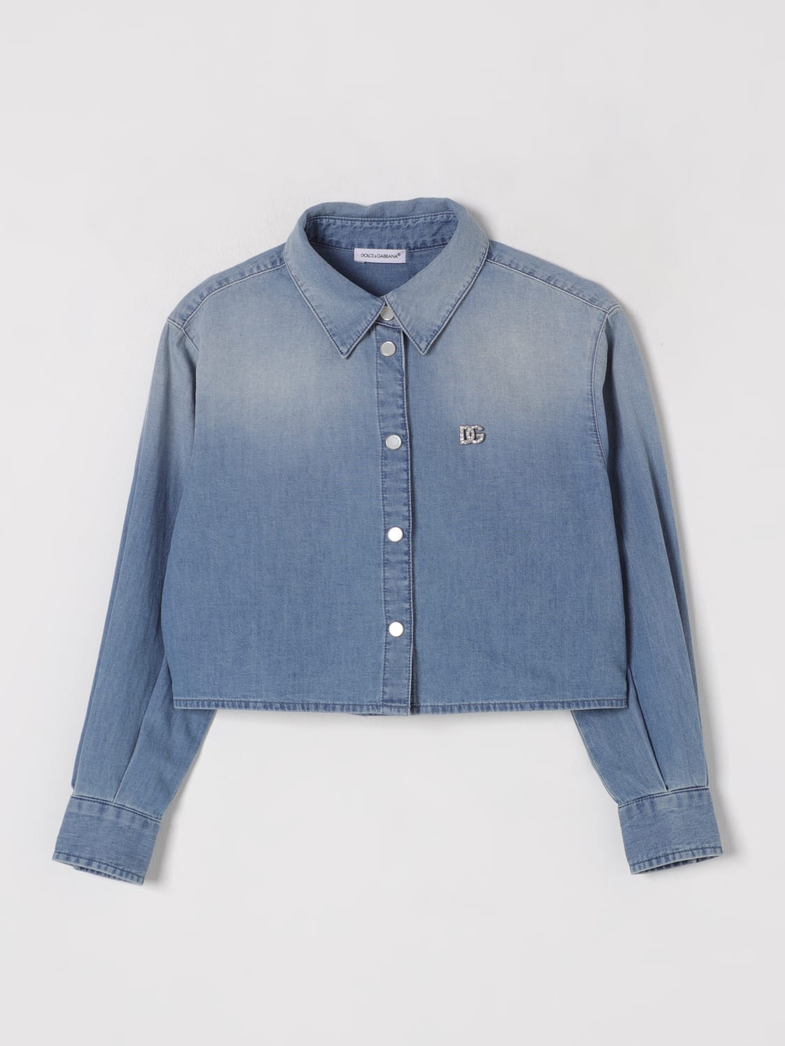 DOLCE & GABBANA BLUSE: Hemd kinder Dolce & Gabbana, Blau - Img 1