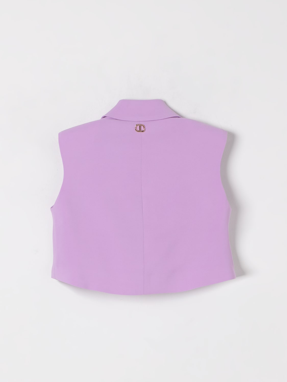 TWINSET GILET: Gilet blazer a monopetto Twinset in crepe, Viola - Img 2