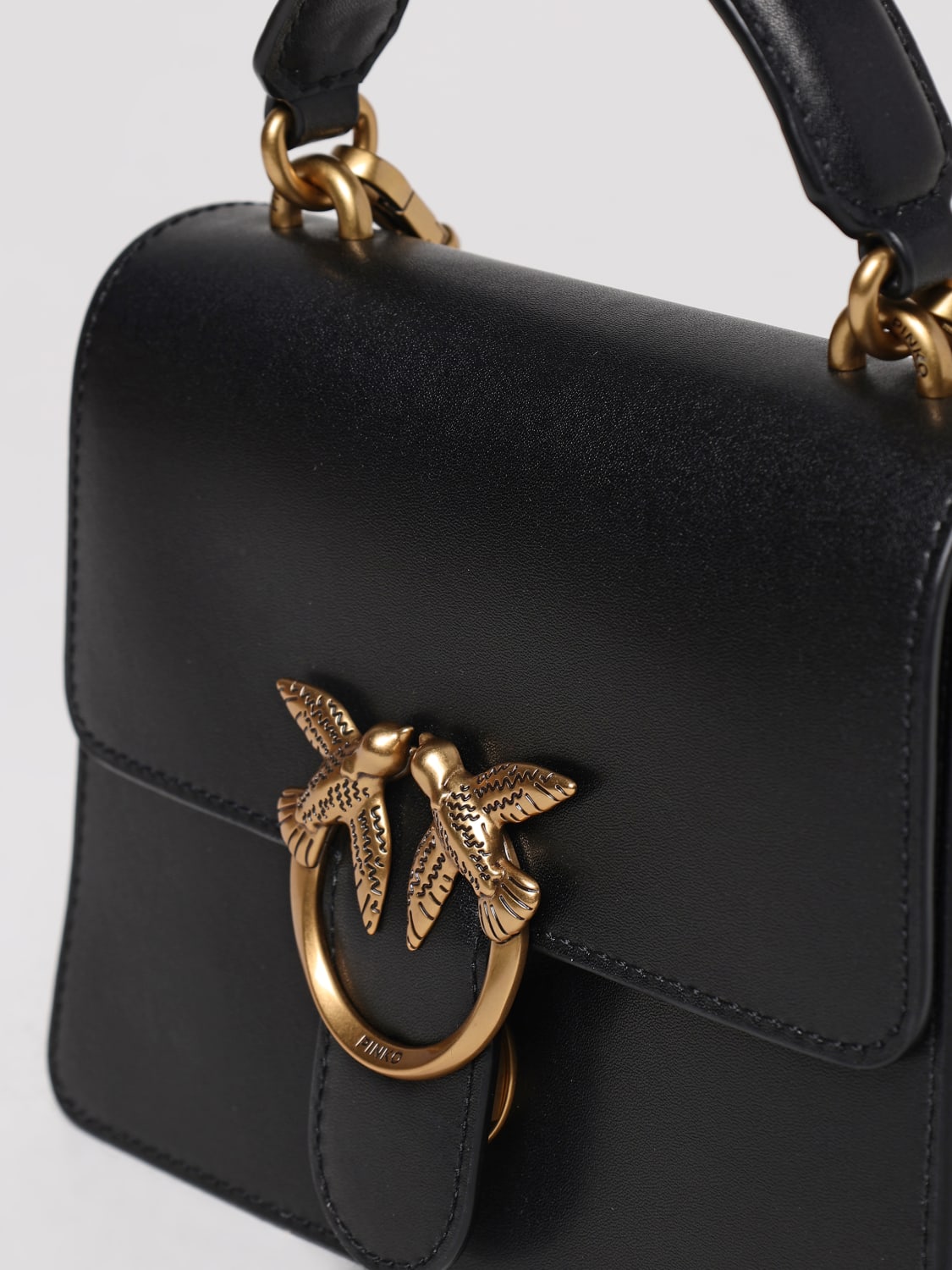 PINKO BORSA MINI: Borsa Mini Love Bag One Pinko in pelle , Nero - Img 3