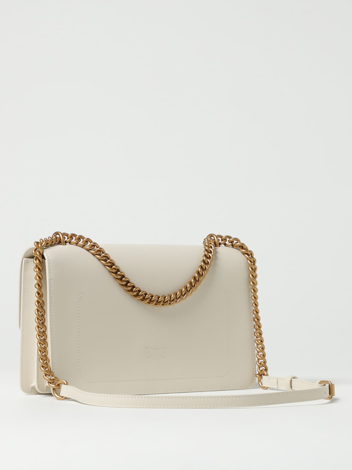 PINKO BORSA A SPALLA: Borsa Love One CLassic Pinko in pelle , Bianco - Img 2