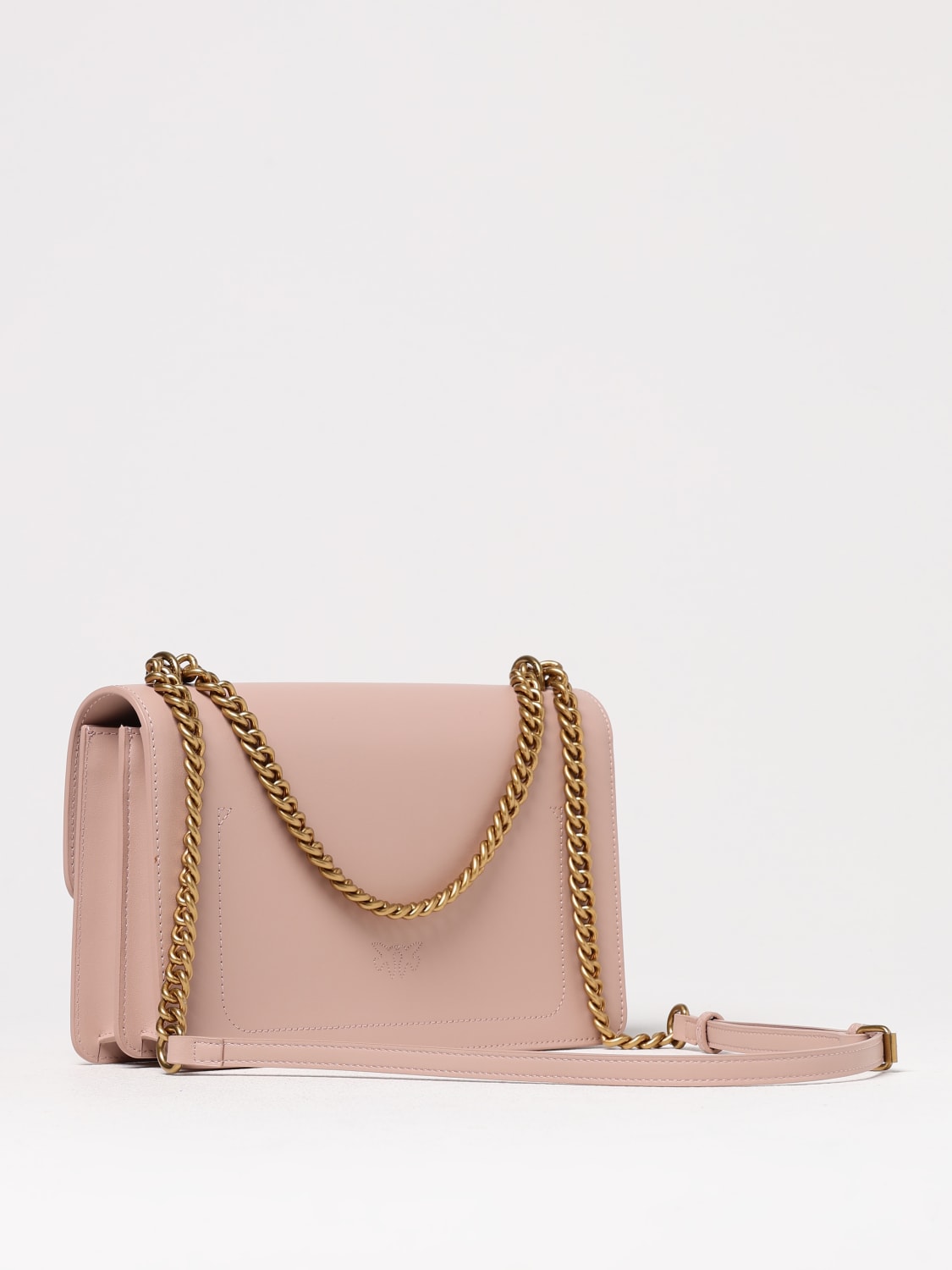 PINKO BORSA A SPALLA: Borsa Love One CLassic Pinko in pelle , Cipria - Img 2