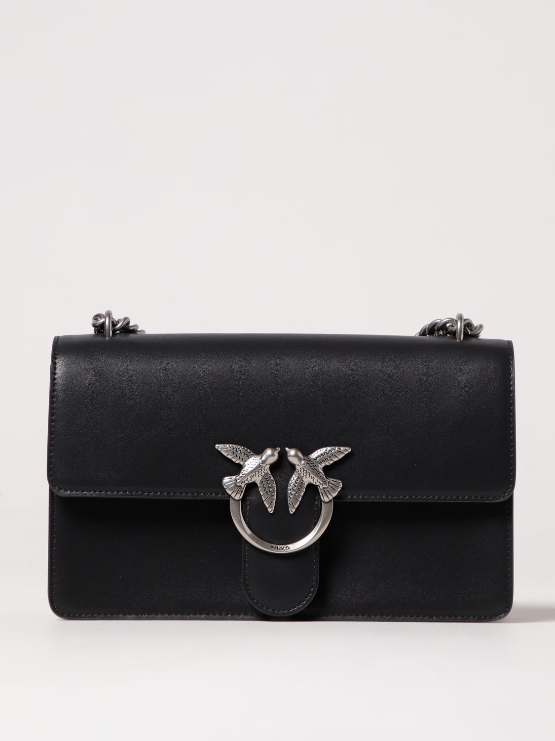 PINKO BORSA A SPALLA: Borsa Love One CLassic Pinko in pelle , Nero 1 - Img 1