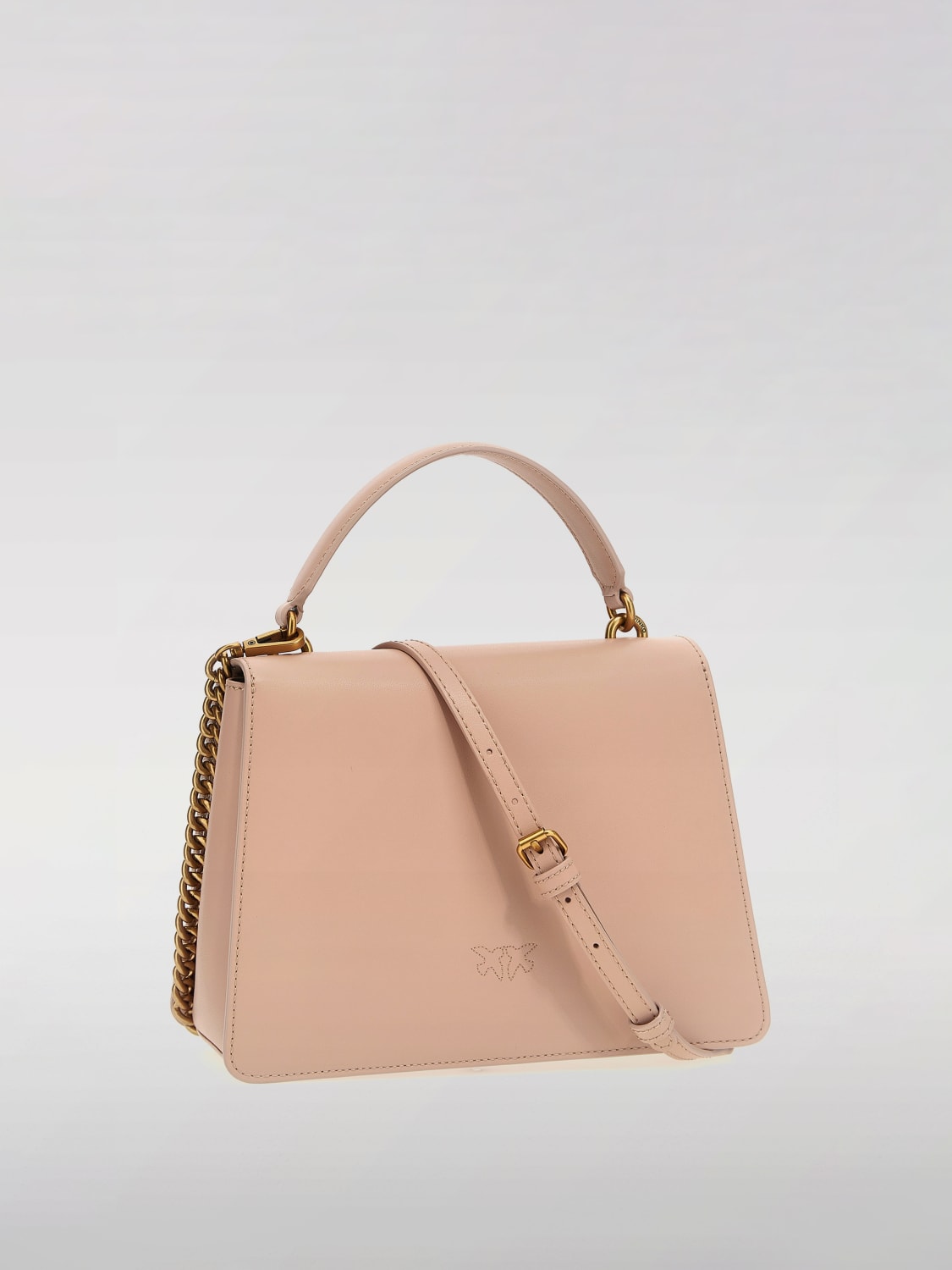 PINKO BORSA A MANO: Borsa Love One Pinko in pelle , Rosa - Img 2