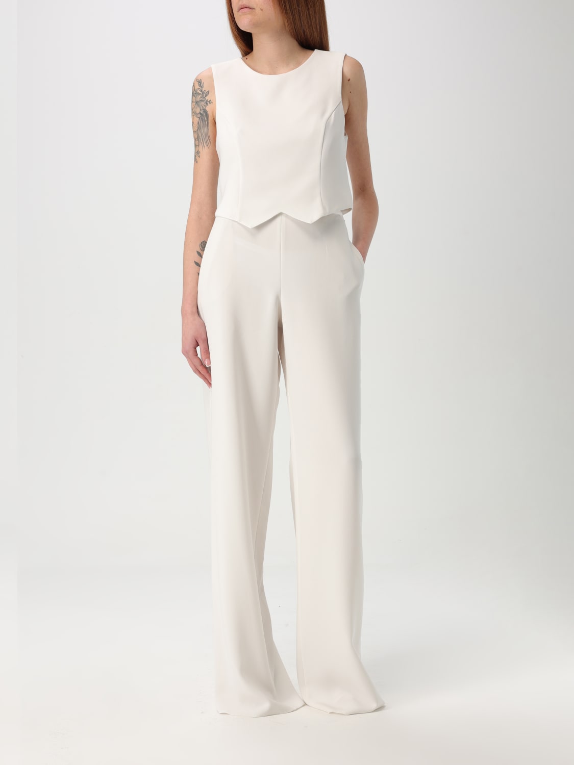 パンツ EMPORIO ARMANI Woman Pants White EW001145TE12251 U0001 EMPORIO ARMANI: Pants woman - White | Emporio Armani pants