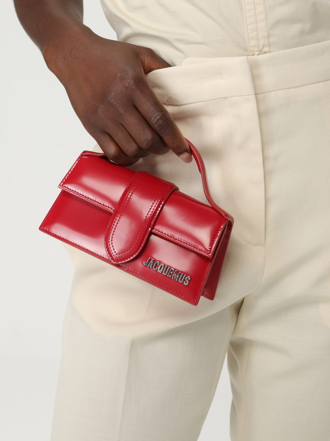 JACQUEMUS: Shoulder bag woman - Red | Jacquemus mini bag
