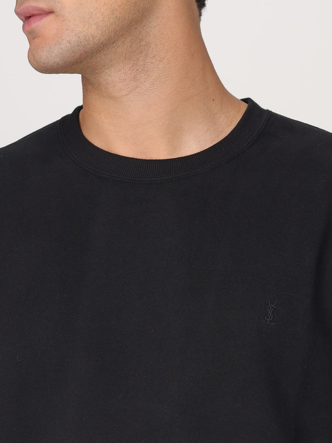 SAINT LAURENT FELPA: Felpa Saint Laurent in cotone , Nero - Img 5