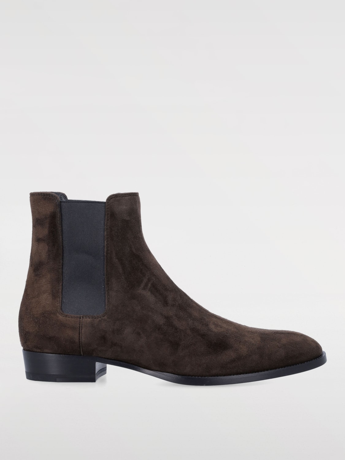 SAINT LAURENT STIVALETTI: Stivaletto Wyatt Saint Laurent in camoscio , Marrone - Img 1