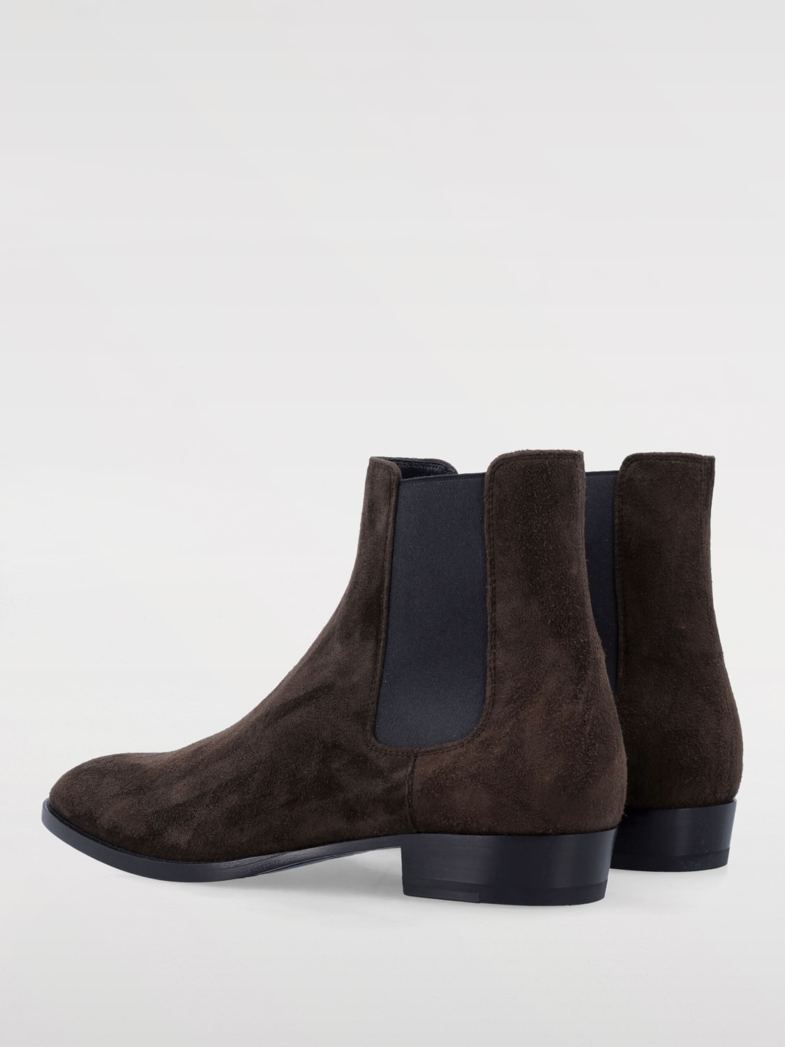 SAINT LAURENT STIVALETTI: Stivaletto Wyatt Saint Laurent in camoscio , Marrone - Img 3