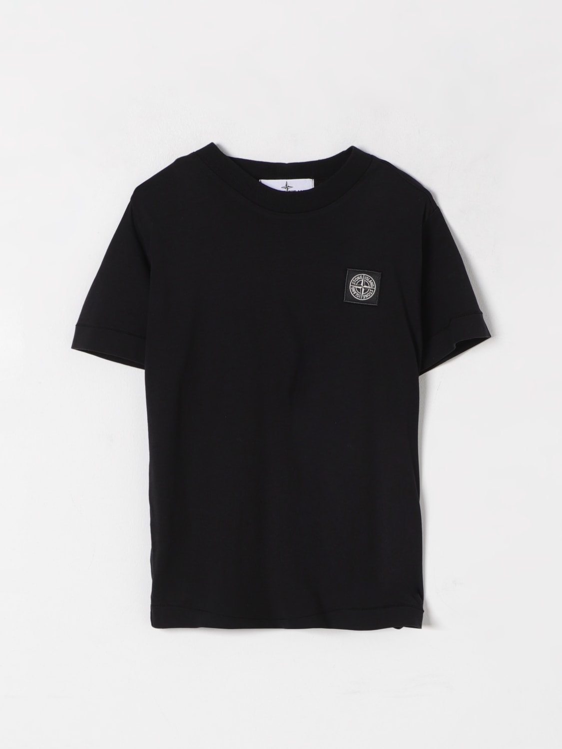 STONE ISLAND JUNIOR CAMISETA: Camiseta niños Stone Island Junior, Negro - Img 1