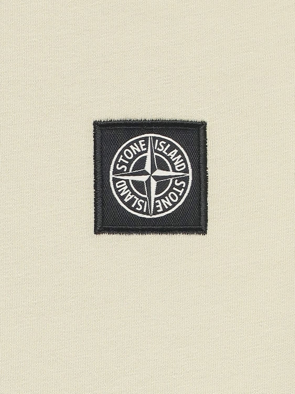STONE ISLAND JUNIOR T-SHIRT: T-shirt basic in cotone Stone Island Junior, Beige - Img 3