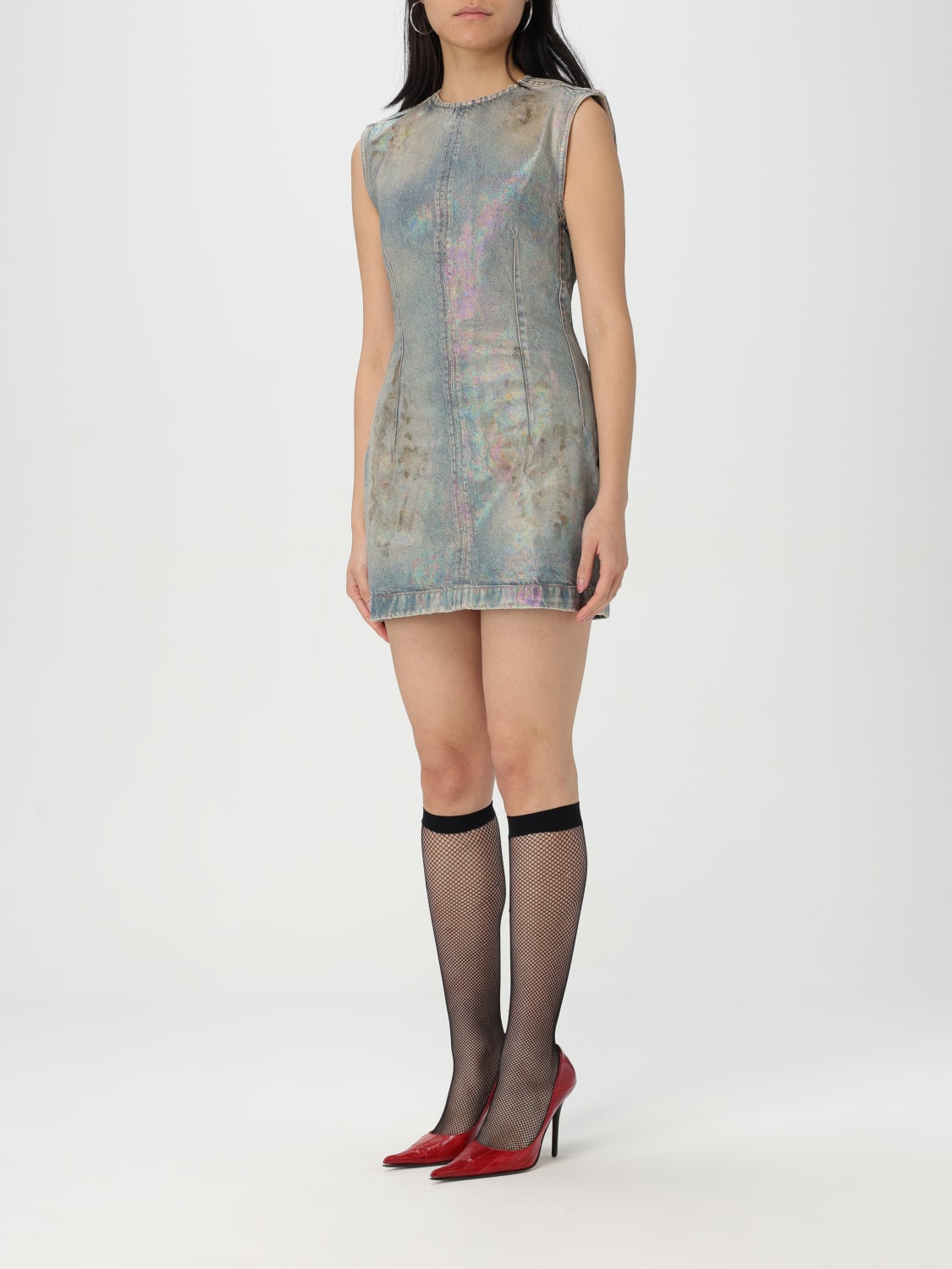 ACNE STUDIOS ABITO: Abito Acne Studios in denim olografico , Blue - Img 4