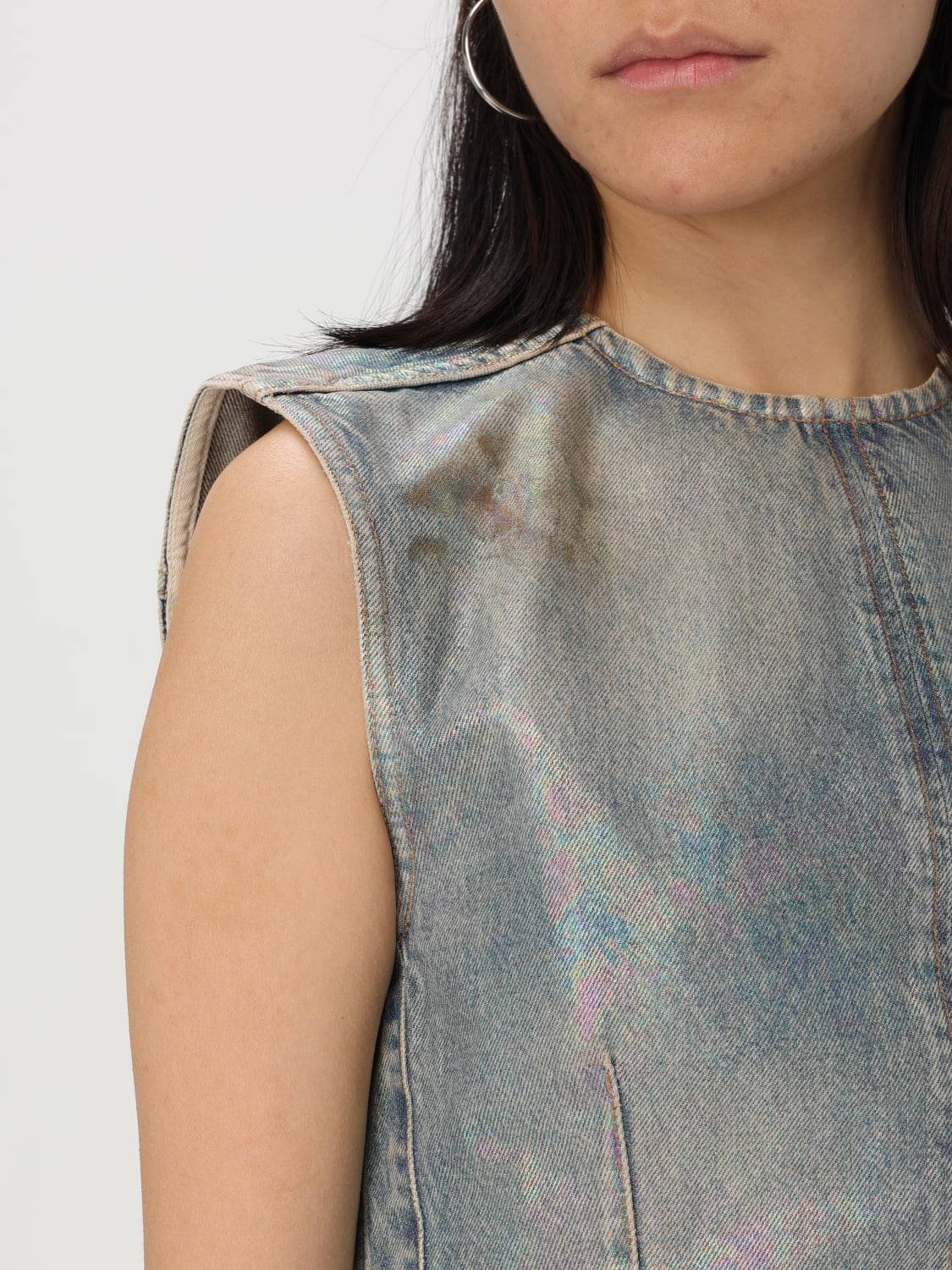 ACNE STUDIOS ABITO: Abito Acne Studios in denim olografico , Blue - Img 5