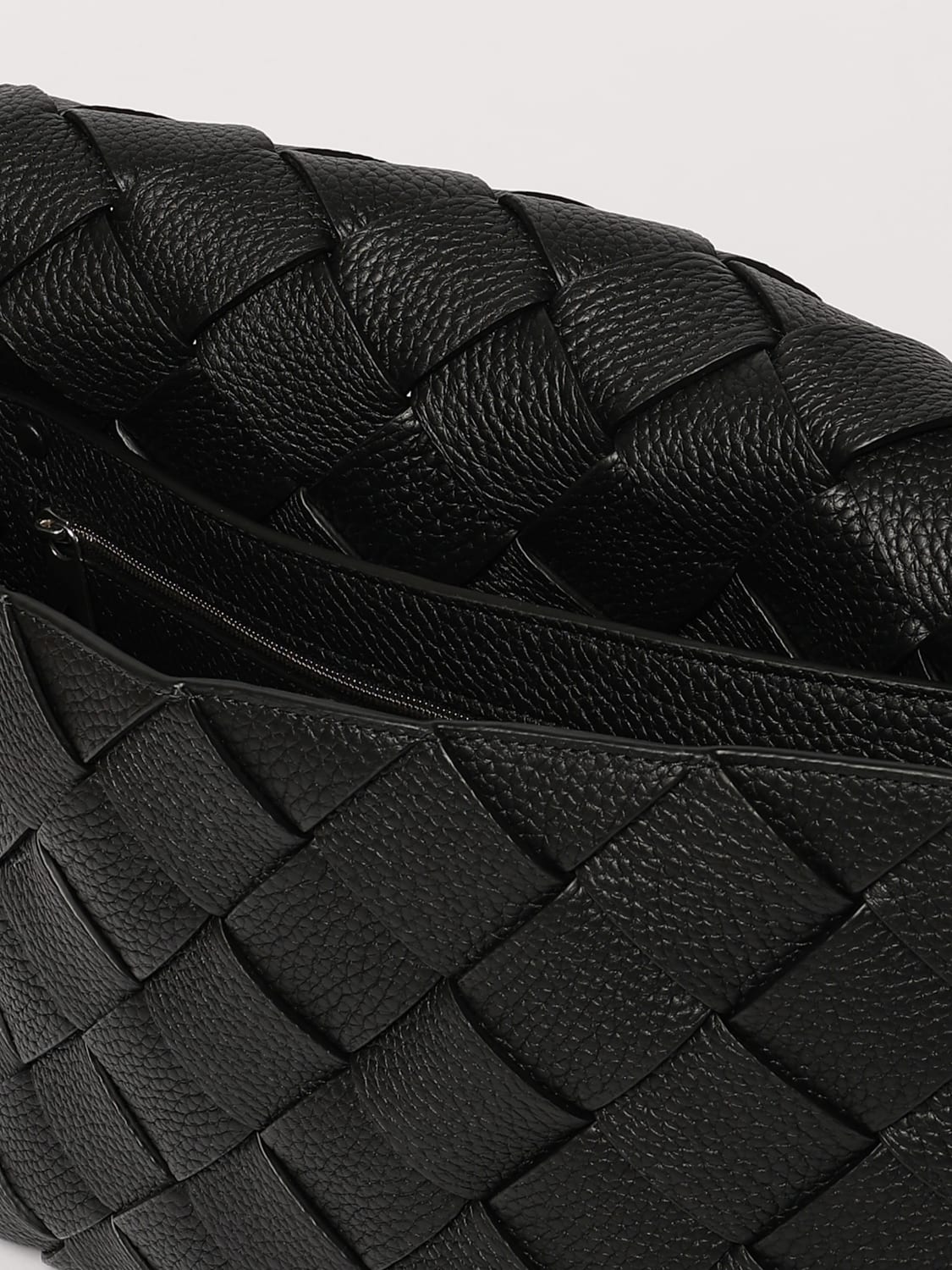 BOTTEGA VENETA BORSA A TRACOLLA: Borsa a tracolla Diago in pelle intrecciata Bottega Veneta, Nero - Img 5