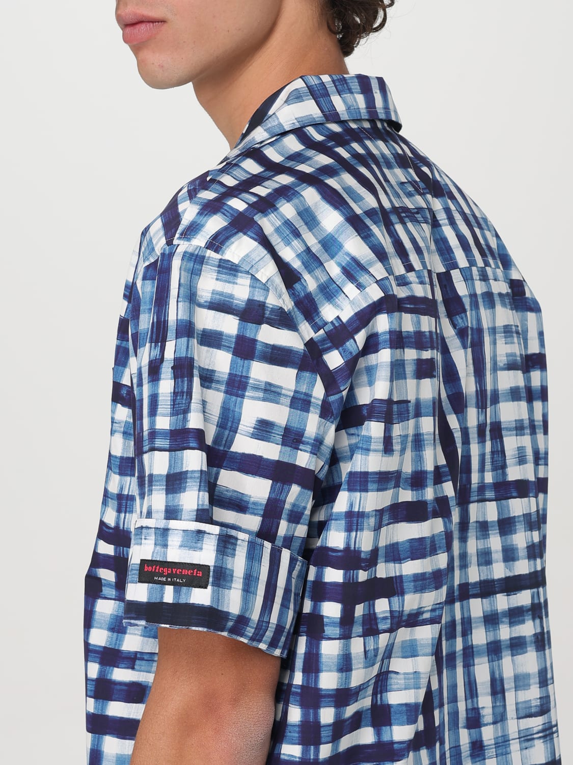 BOTTEGA VENETA CAMICIA: Camicia Bottega Veneta in cotone check , Blue - Img 5