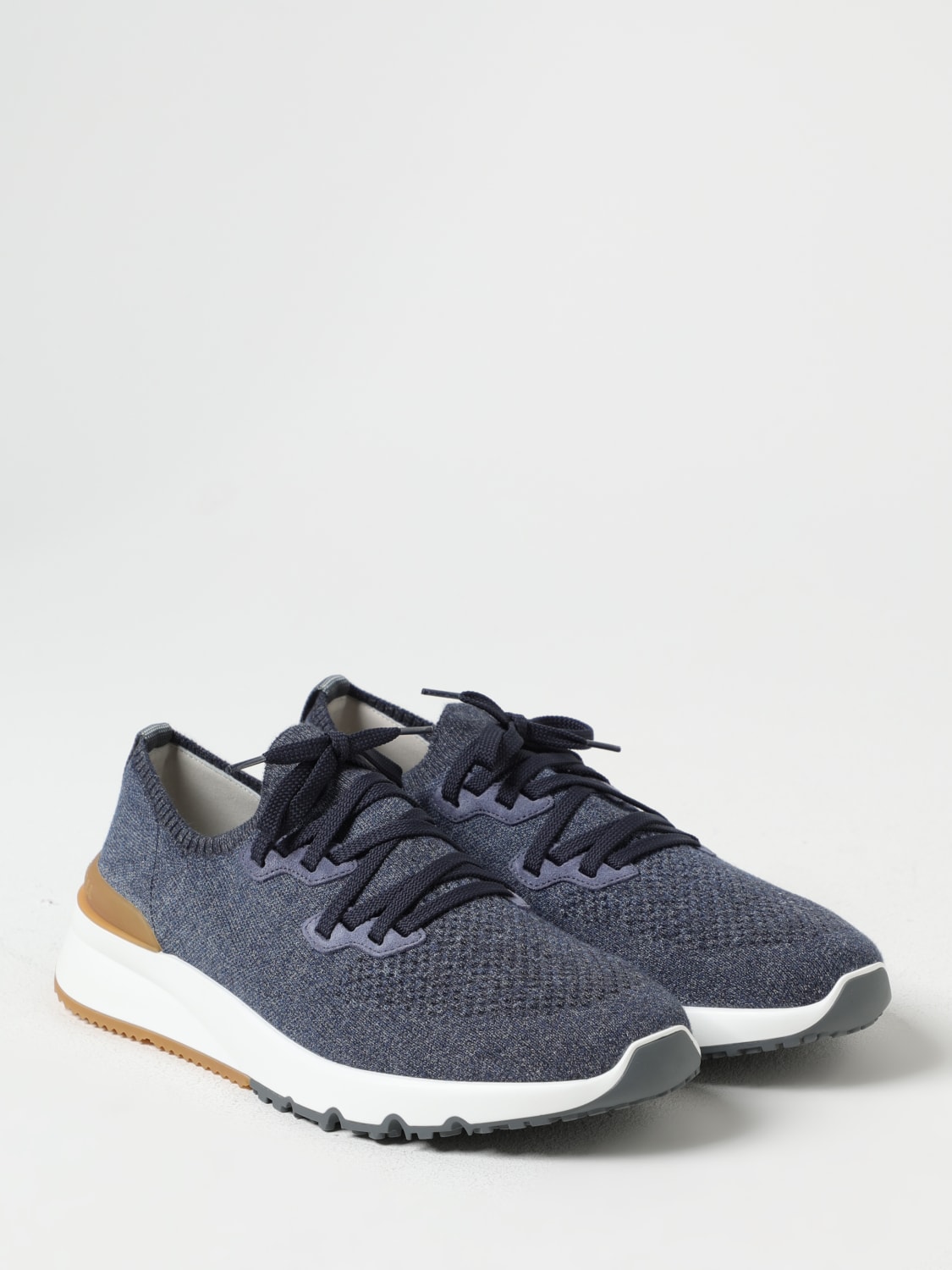 BRUNELLO CUCINELLI 运动鞋: 运动鞋 男士 Brunello Cucinelli, 蓝色 - Img 2