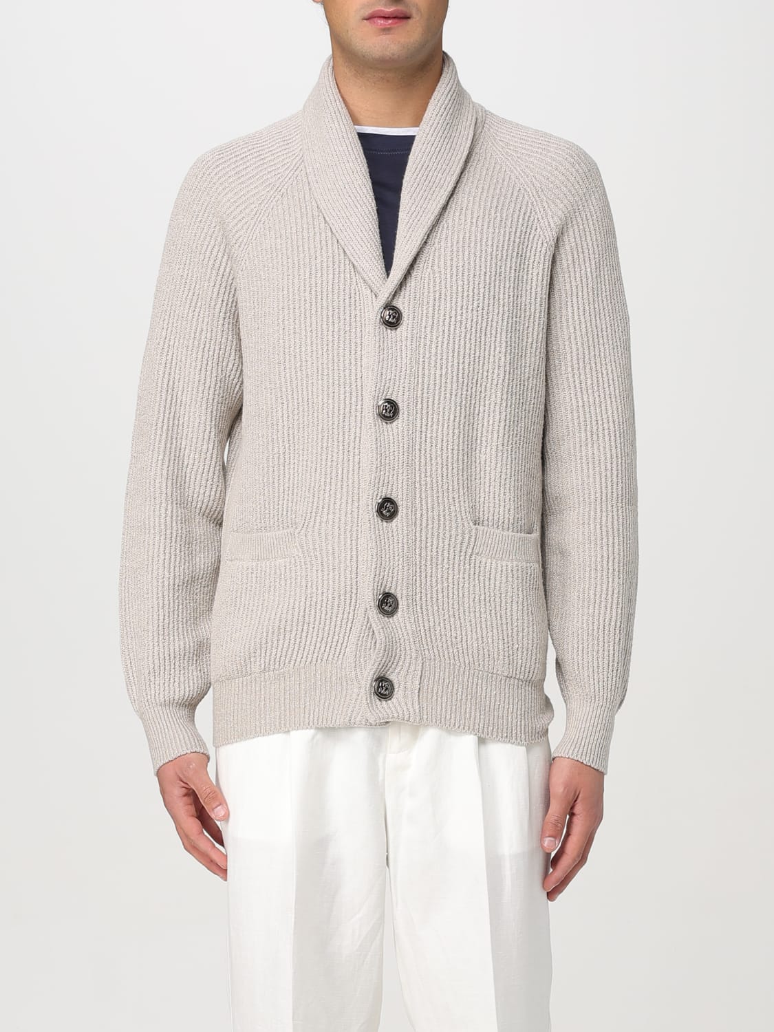 BRUNELLO CUCINELLI: Sweater men - Beige | Brunello Cucinelli