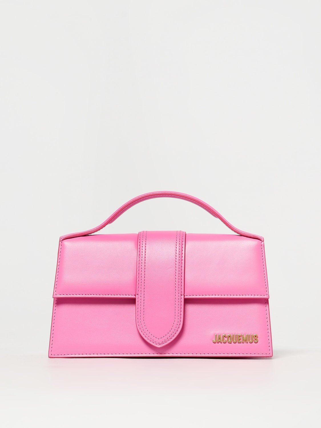 JACQUEMUS BORSA MINI: Borsa Le Grand Bambino Jacquemus in pelle , Fuxia - Img 1