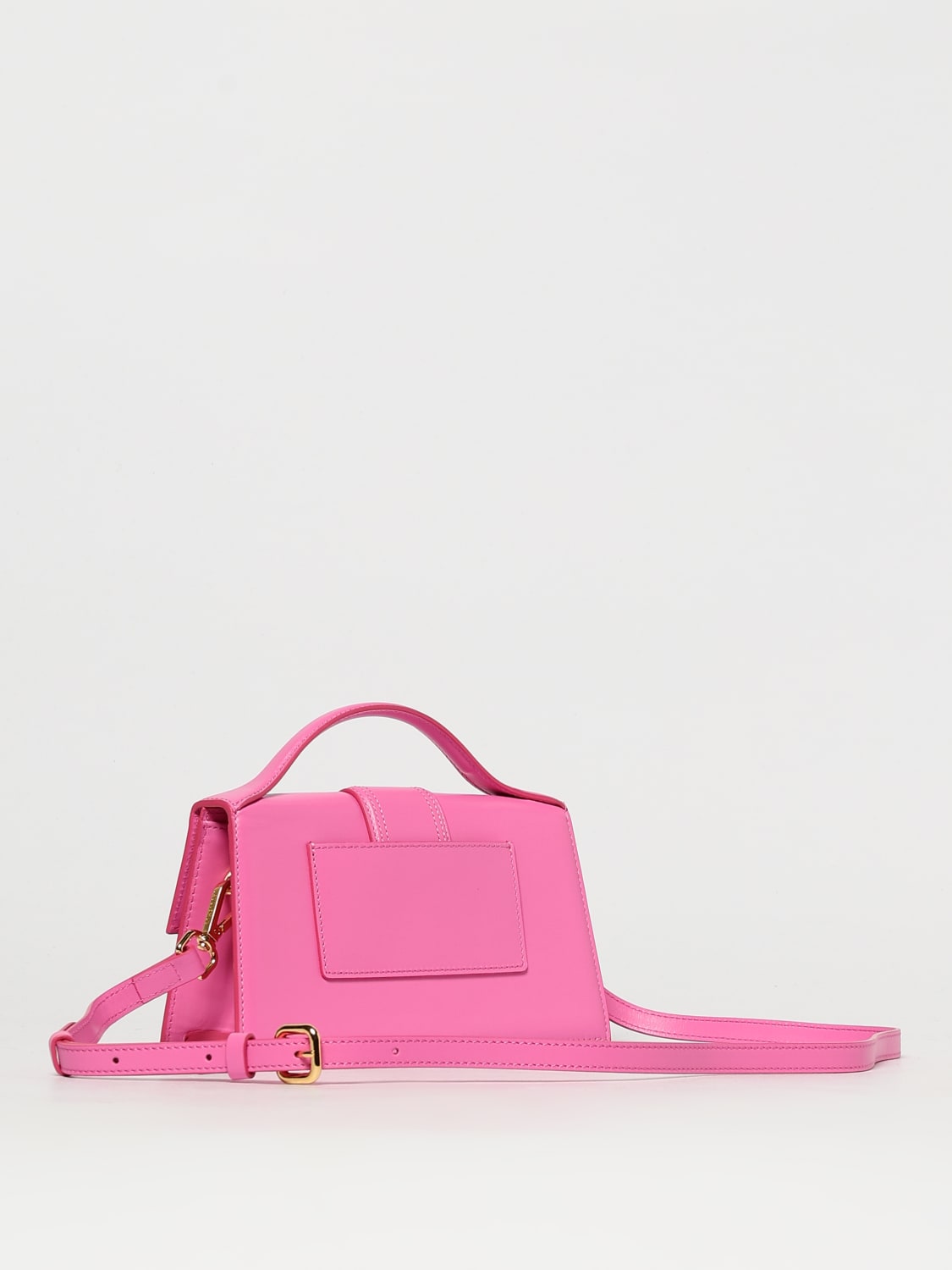 JACQUEMUS BORSA MINI: Borsa Le Grand Bambino Jacquemus in pelle , Fuxia - Img 3