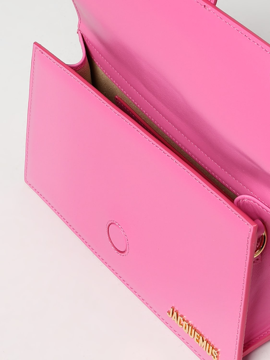 JACQUEMUS BORSA MINI: Borsa Le Grand Bambino Jacquemus in pelle , Fuxia - Img 5