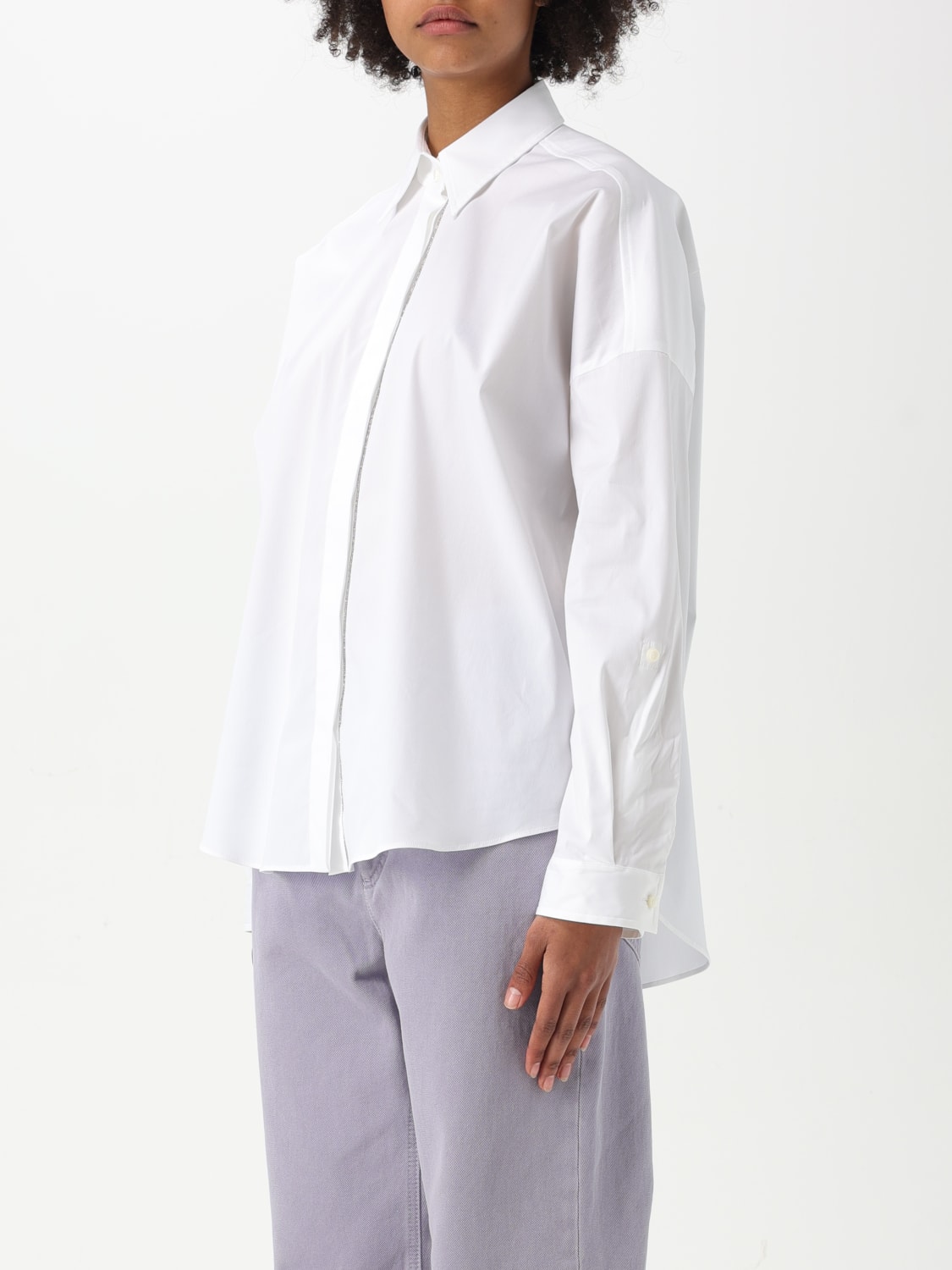 BRUNELLO CUCINELLI CAMISA: Camisa mujer Brunello Cucinelli, Blanco - Img 4