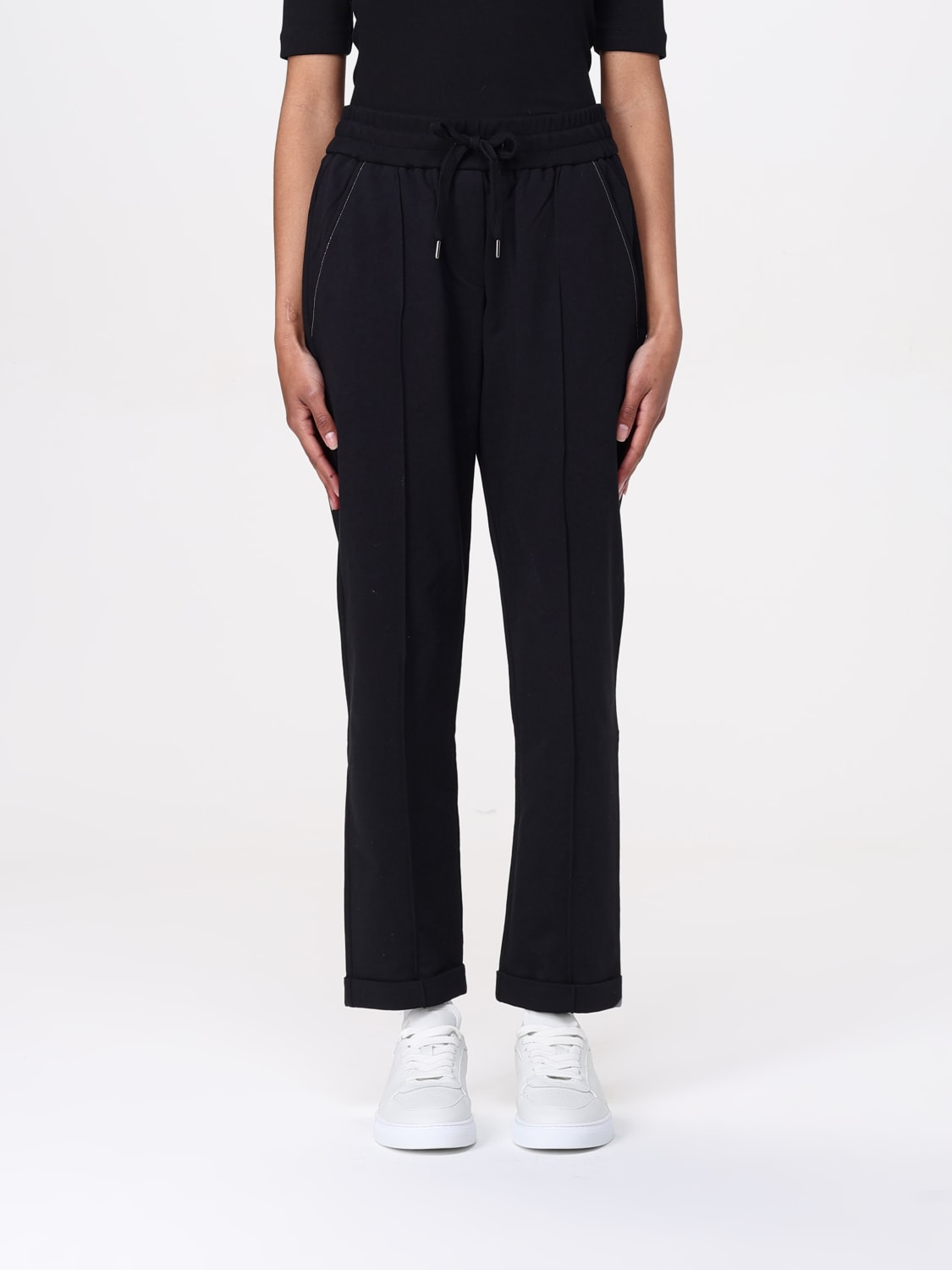 パンツ BRUNELLO CUCINELLI Women Straight Pants MH827FB799 C2869 Bei BRUNELLO CUCINELLI: Pants woman - White | Brunello Cucinelli