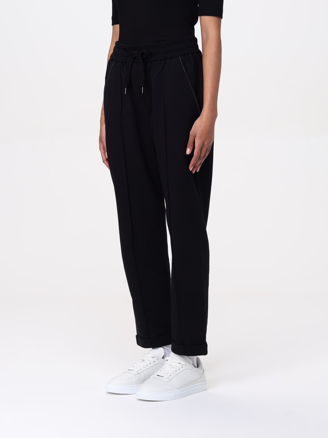 パンツ BRUNELLO CUCINELLI Women Straight Pants MH827FB799 C600 Whit BRUNELLO CUCINELLI: Pants woman - Natural | Brunello