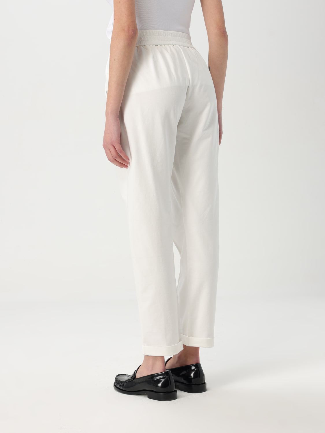 パンツ BRUNELLO CUCINELLI Women Straight Pants MH827FB799 C600 Whit BRUNELLO CUCINELLI: Pants woman - Natural | Brunello