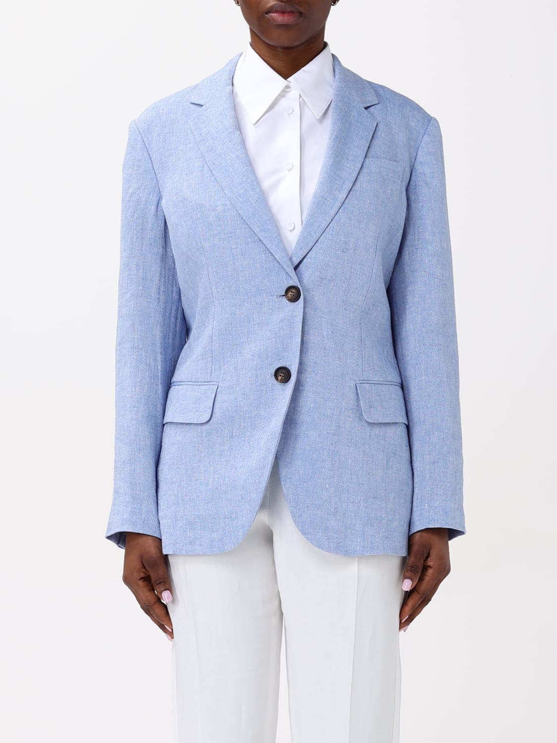 アウターその他 BRUNELLO CUCINELLI Woman Blazer Blue MH5477281 C2481 BRUNELLO CUCINELLI: Blazer woman - Blue | Brunello Cucinelli