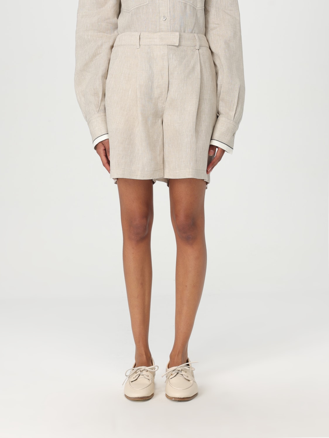 ショートパンツ BRUNELLO CUCINELLI Woman Short Beige MM633EP999 C200 BRUNELLO CUCINELLI: Short woman - Beige | Brunello Cucinelli