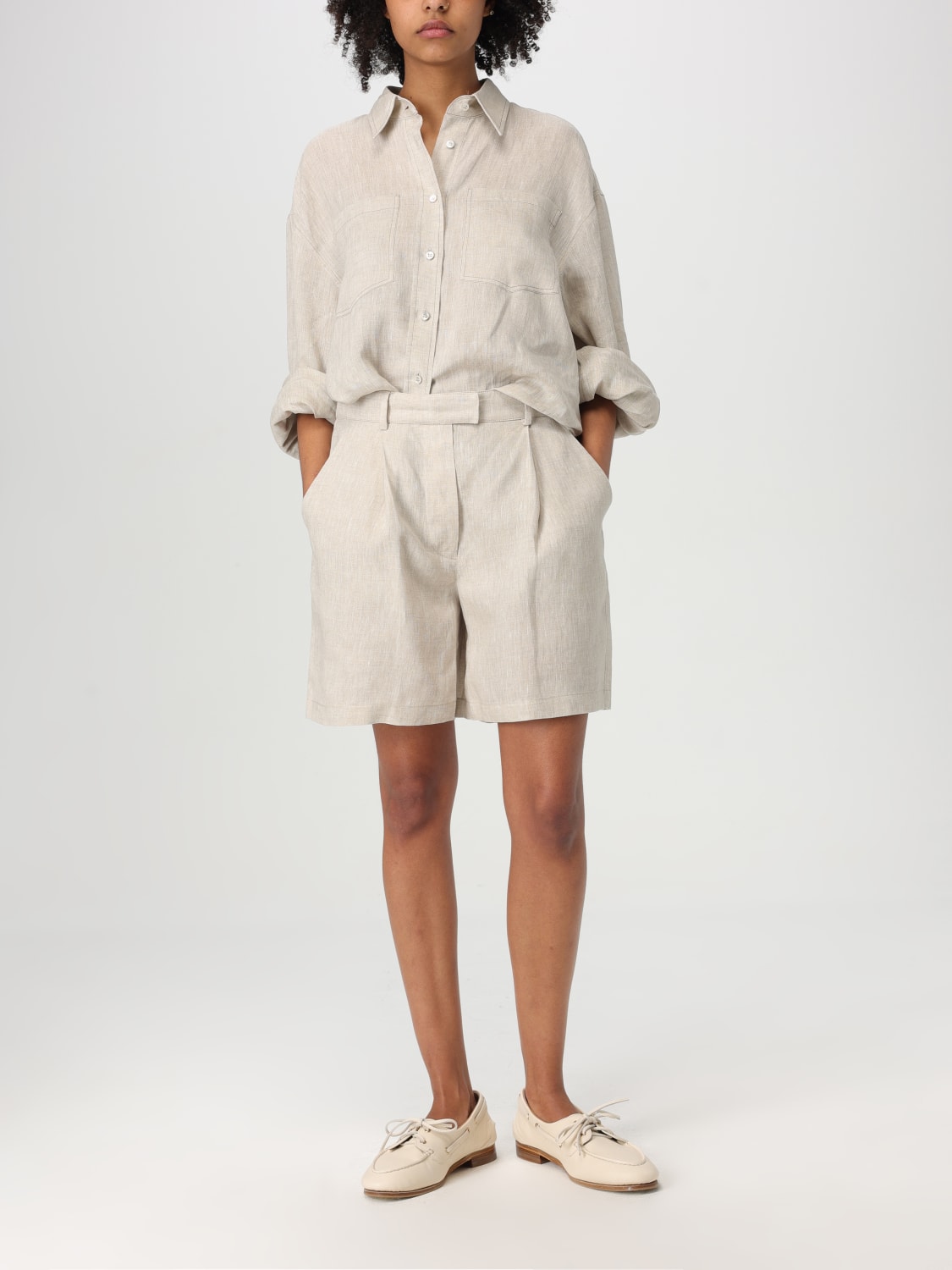 ショートパンツ BRUNELLO CUCINELLI Woman Short Beige MM633EP999 C200 BRUNELLO CUCINELLI: Short woman - Beige | Brunello Cucinelli